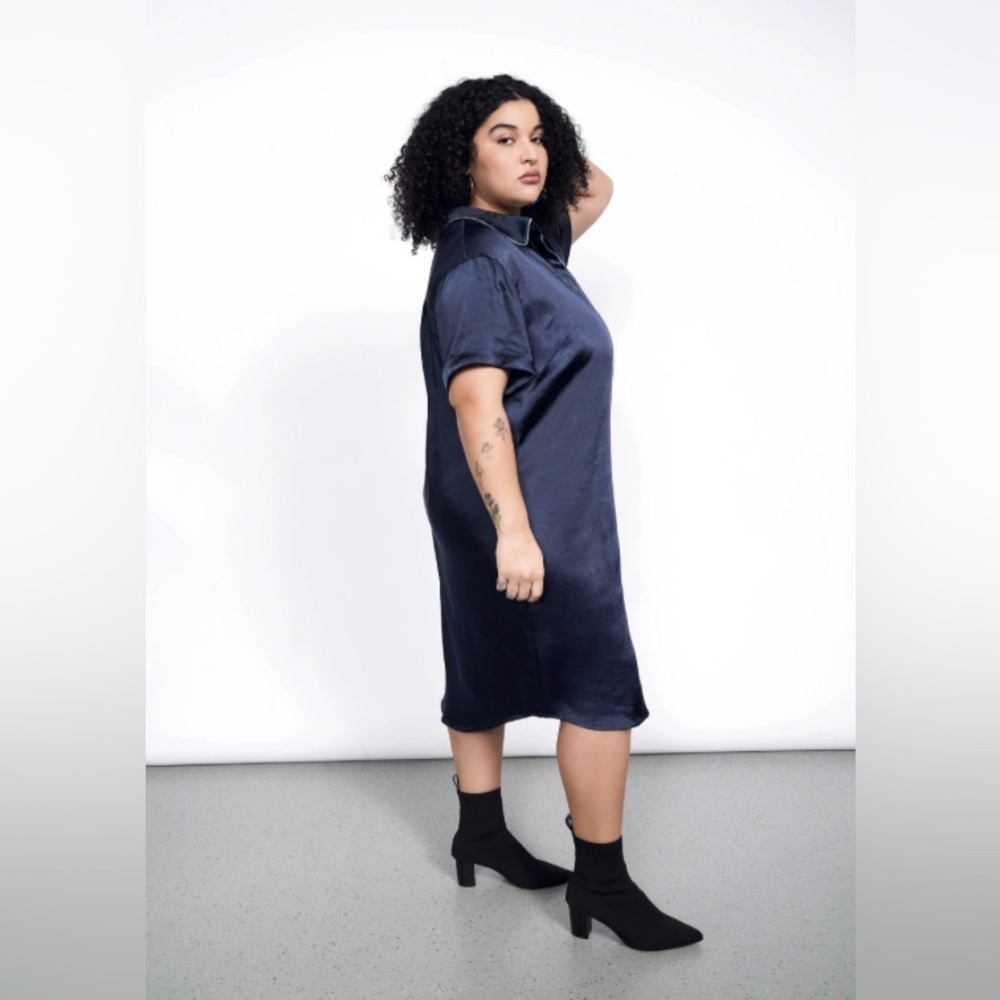 Wildfang The Empower Satin Shirt Dress - Picture 2 of 3